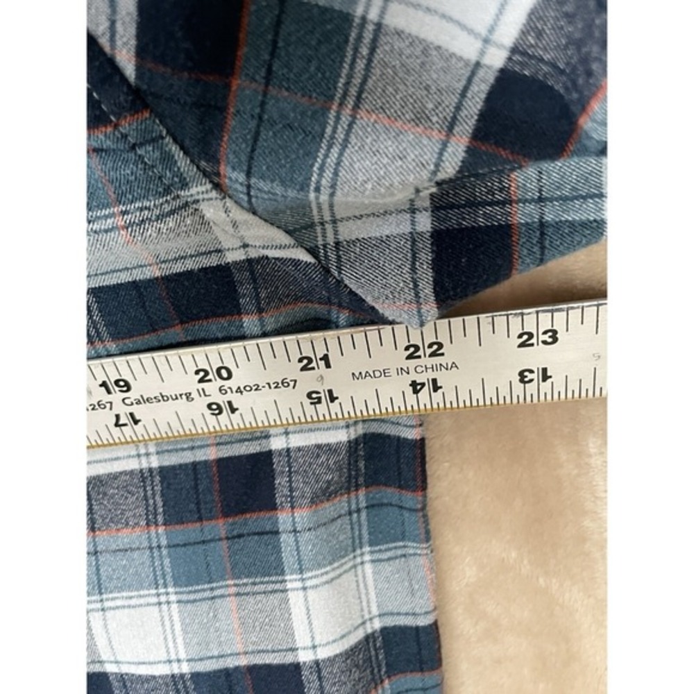 ORVIS‎ Flannel Plaid Shirt Mens M Blue Green  Casual Button Up Long Sleeve - Picture 7 of 13